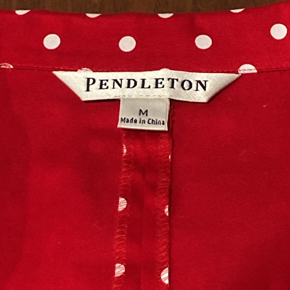 Pendleton Cotton Stretch Blouse Jacket Top M - image 6